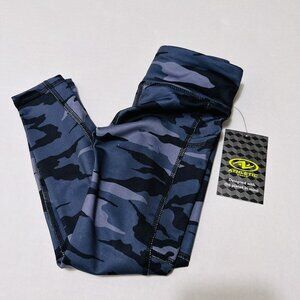 Girls XS 4 5 Camo Leggings Black And Gray Athletic Works